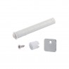StrongHinges plunger for handle-free door opening with magnet for drilling, gray