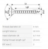 SPAX screw 5x30 countersunk head PZ,W,4C MH
