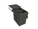 GOLLINUCCI Sorter 580 EVO, 400 mm, 2x29l, gray, incl. drawers and lid