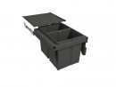 GOLLINUCCI Sorter 580 EVO, 450 mm, 2x29l, gray, incl. drawers and lid