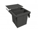 GOLLINUCCI Sorter 580 EVO, 600 mm, 2x40l, gray, incl. drawers and lid