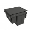 GOLLINUCCI Sorter 580 EVO, 600 mm, 2x29l + 2x8l, gray, incl. drawers and lid