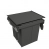 GOLLINUCCI Sorter 580 EVO, 600 mm, 2x40l, gray, incl. drawers and lid