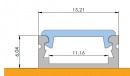 StrongLumio LED profile Arbona, 2m, anodised silver