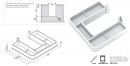 GOLLINUCCI Siphon protective collar for drawer under sink+compartments, h. 350
