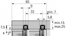HETTICH 9239329 SlideLine M 1-track support profile for pressing 4000mm AL