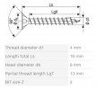 SPAX screw 4x16 countersunk head PZ, W, 4C MH
