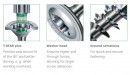 SPAX screw 8x120 disc head TXS, W, 4C