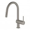 GROHE 32321AL2 Tap Minta C-spout with dual spray brushed Hard Graphite