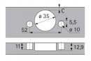 HETTICH 9091491 Sensys 8631 B12.5 TH53 without damping for pressing