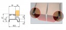 TULIP Gola I vertical profile end 4.5m anodised aluminium