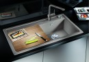 BLANCO 523963 Sink Zenar XL 6S coffee InFino with eccentric Silgranit PuraDur