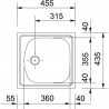 FRANKE Sink ETN 610 455 x 435 stainless steel hole left