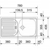 FRANKE ETN 614 N Ethos 3 1/2 stainless steel sink