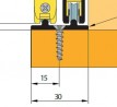 TERNO sliding glass lower guide 3m