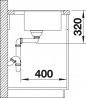 BLANCO 523836 Sink Zenar 45S-F white InFino with eccentric Silgranit PuraDur
