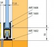 TERNO sliding glass door profile 2m