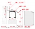 TERNO interior sliding door 40-120kg, cover profile silver 1380/A/S 6m