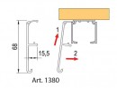 TERNO interior sliding door 40-120kg, cover profile silver 1380/A/S 6m