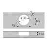 HETTICH 9099560 Sensys 8657i loaded 165° SiSy, zero overlap, 45x9.5, screw