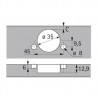 HETTICH 9073626 Sensys 8645i loaded 110° SiSy, 45x9.5, quick fix Fix