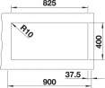 BLANCO 523593 Sink Subline 480/320-U coffee InFino manual Silgranit PuraDur