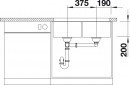 BLANCO 523578 Sink Subline 350/350-U white InFino manual Silgranit PuraDur