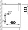 BLANCO 523575 Sink Subline 350/350-U gray rock InFino manual Silgranit PuraDur