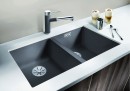 BLANCO 523575 Sink Subline 350/350-U gray rock InFino manual Silgranit PuraDur