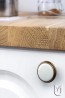 TULIP Knob Margarita antique brass/porcelain beige