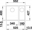 BLANCO 523568 Sink Subline 340/160-F anthracite Silgranit InFino manual