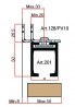 TERNO sliding interior fitting 240kg rail 4m raw