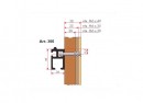 TERNO guide bar 300/AS for bed anodized 3m