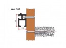 TERNO guide rail 300/AS for bed anodized 2m
