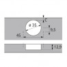 HETTICH 9073647 Sensys 8645 loaded 110° spring, 45x9.5, screw