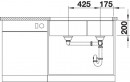 BLANCO 523593 Sink Subline 480/320-U coffee InFino manual Silgranit PuraDur