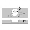 HETTICH 9094300 Sensys 8646i loaded 110° SiSy, tl. from 10mm, 45x9.5, screw