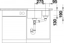 BLANCO 523559 Sink Subline 340/160-U gray rock InFino manual Silgranit PuraDur