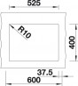 BLANCO 523552 Sink Subline 340/160-U white InFino manual Silgranit PuraDur