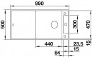 BLANCO 523529 Sink Axia III XL 6S-F white InFino with eccent. Silgranit PuraDur