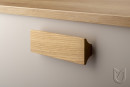 TULIP Handle Oblong oak lacquered+screws