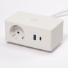 VersaQ 1x 230V, USB A+C 5V white, Schuko