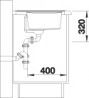BLANCO 523788 Sink Zenar 45S white InFino with eccentric Silgranit PuraDur