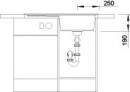 BLANCO 523788 Sink Zenar 45S white InFino with eccentric Silgranit PuraDur