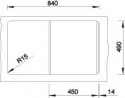 BLANCO 523788 Sink Zenar 45S white InFino with eccentric Silgranit PuraDur