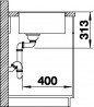 BLANCO 523495 Sink Subline 400-F gray rock Silgranit InFino manual