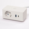 VersaQ HUB 1x 230V,1x RJ45,USB-A+C 5V,1x HDMI,QI charging support,white,Schuko