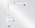 BLANCO 516710 Tap Linus-s bright white pull-out shower ceramic-look
