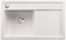 BLANCO 523854 Sink Zenar 45 S white InFino with eccentric Silgranit PuraDur
