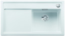BLANCO 523938 Sink Zenar 5S white InFino with eccentric Silgranit PuraDur